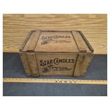 Star Candles Wooden Box- Slide Top
