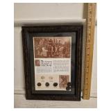 (5) Authentic Roman Coins in Frame