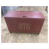 Wood toy/storage chest, 13" x 29" x 19"