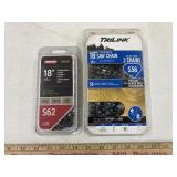 1 Oregon 18" & 2 pk of Trilink 16" saw chains