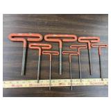 8 Eklind Cushion Grip "T" Hex keys