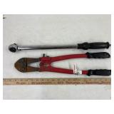 18" bolt cutters & 1/2 drive Craftsman torque