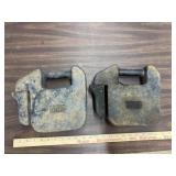 2 x 40 lb weights