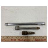 3 Craftsman 1/2" extentions