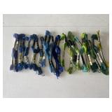 Embroidery Floss shades of blue & green, most new