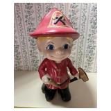 Vintage ceramic "Fire Boy" fireman