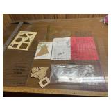 Lot of firm plastic stencils