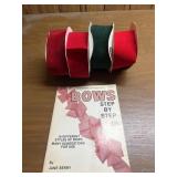How to Make Bows book & 4 rolls of Ribbon