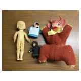 Elsie the cow, needs tlc, doll marked 1961 &