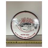 Oliver chilled plow porcelane sign 12" round