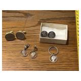Vintage Jewelry made from US Dimes, earrings,