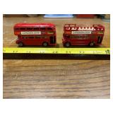 2 double deck bus toys