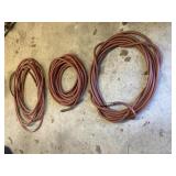 3 rubber air hoses