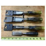 4 wood chisels