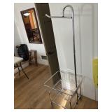Metal laundry cart on wheels, 24 x 20 x 23 plus