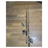 2 fishing poles -Daiwa & True Temper w/extras