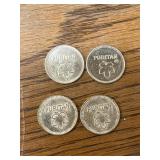 4 Purtain, no cash value coins