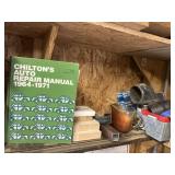 Contents of shelf, multiple pictures