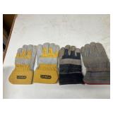 2 pr leather gloves