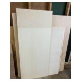 5 pcs 1/2ï¿½ various sizes finished plywood,