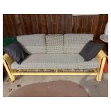 Vintage metal glider with cushions 29ï¿½ x 76ï¿½ x