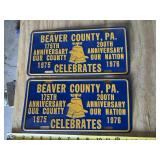 2 aluminum beaver county anniversary license