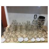 Lot of all brands canning jars & lids