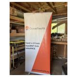 Retractable advertising screen
