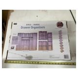 4 pc bamboo drawer organizer
