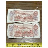 2 - Canadian $2 bills