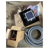 Solar fan, conduit, other electrical heating