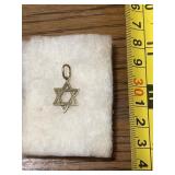 Star of David Charm marked 14 k