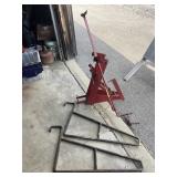 Pump jack, 2 heavy iron brackets