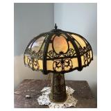 Brass Vintage looking lamp, 23 x 22 heavy