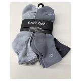 Calvin Klein 1 size quarter cut socks, 6 pr