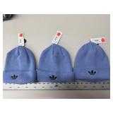 3 - Adidas one size Beanies, Ash Blue