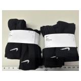 2-Nike Everyday Crew Socks,6 pk, black