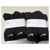 2-0 Nike Everyday Crew Socks, 6 pk, black