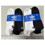 2-6pk Adidas No Show Socks, Size XL