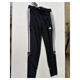 Adidas reg fit, taper leg pants, size XS, Black