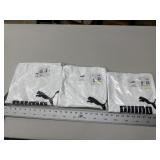 3-Puma White T-Shirts, Size M