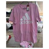 2-Adidas Pink T-Shirts, Size L