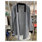 DKNY black/white check coverup, size s.new w/tags