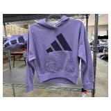2 Adidas purple hoodies, size M-10/12