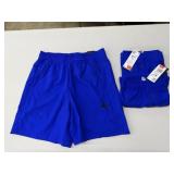 3 Adidas Training 7" shorts, size M, blue