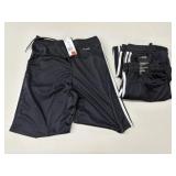 3 Adidas Training 9" shorts, size S, black