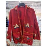 Homemade jacket, hand decorated