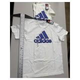 2 - Adidas white/purple T-Shirts, Size M