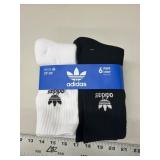 6pr Adidas crew socks, size M, 2Y-5Y