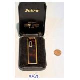 Sabre Tortoiseshell & Gold Tone Butane Lighter